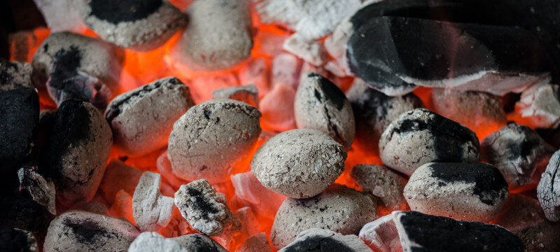burning coal
